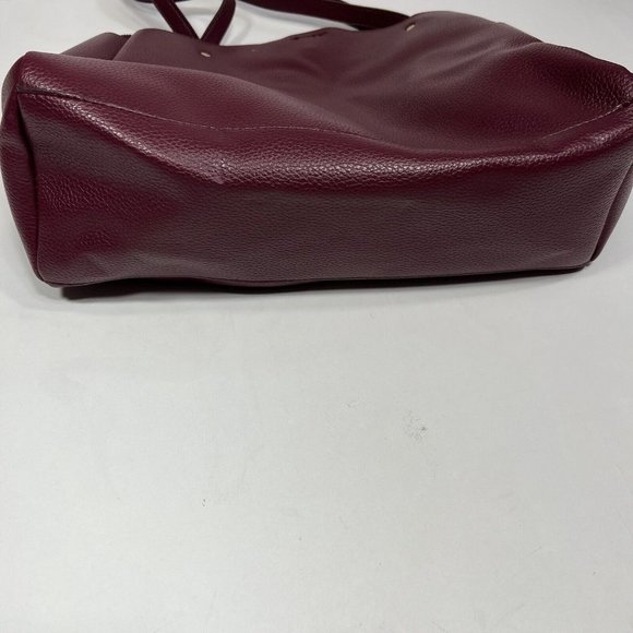 Nanette Lepore Burgundy Arriss Triple Section Shoulder Tote Bag Women Handbags - Picture 7 of 16